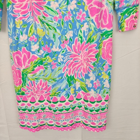 Lilly Pulitzer NWT Sophie UPF 50+ Shift Mini Dress Tropical Floral Size Small - Picture 3 of 11